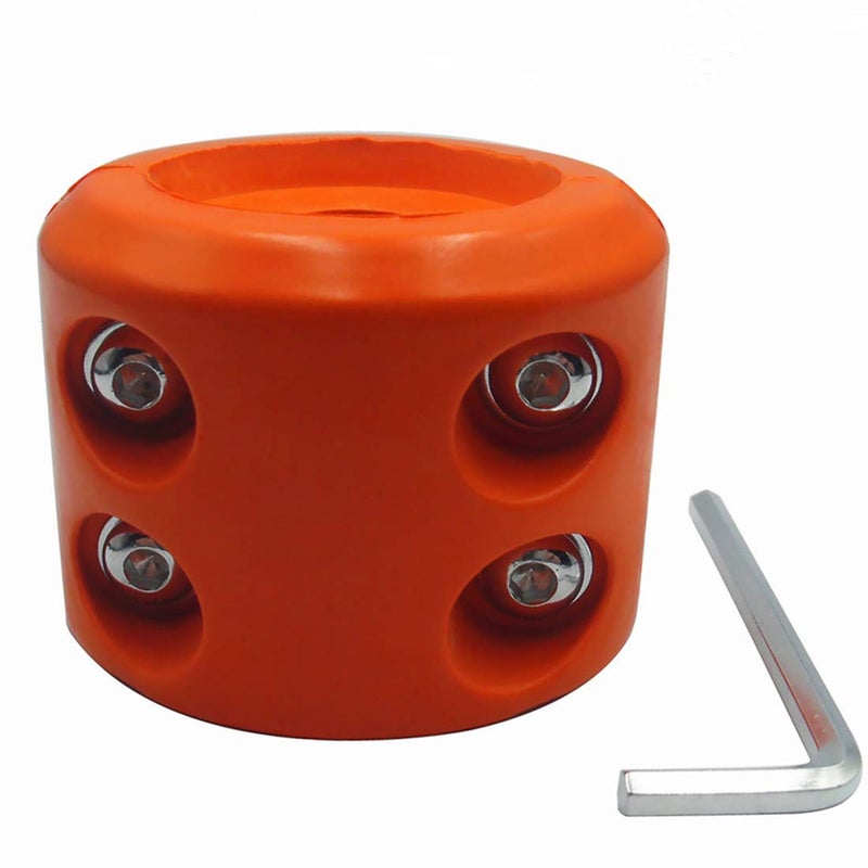 RepairWill 1 pack ATV-SCHS Winch Cable Hook Stopper Rubber Winch Line Saver with Allen Wrench for ATV UTV Winches (Orange) - Image 1